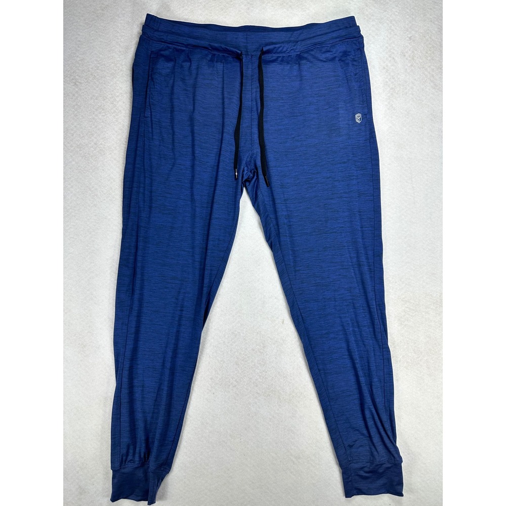 Born Primitive Men Blue Space Dye Joggers Athletic Training Pants XXL Drawstring